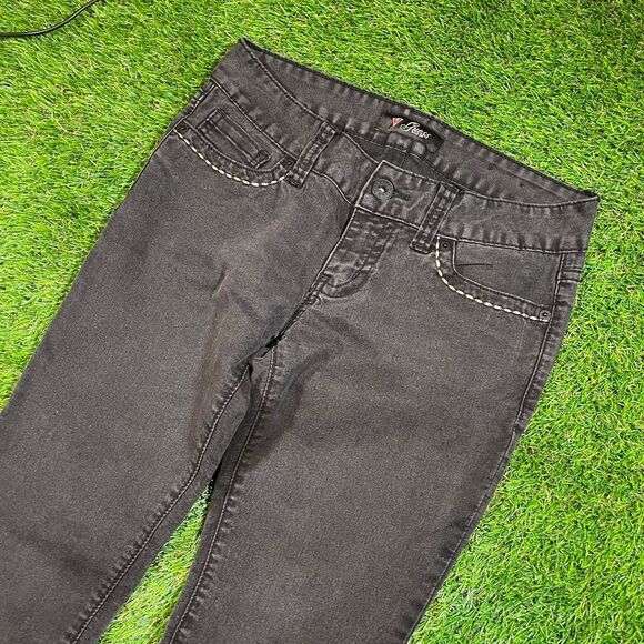 Y2K Guess women’s low-rise black light flare skinny jeans (27) - Picture 1 of 8